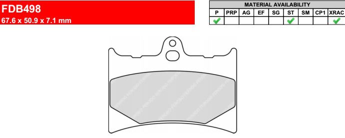 Motorkerékpár fékbetét Ferodo FDB498P