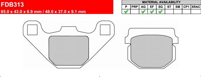 Motorkerékpár fékbetét Ferodo FDB313P