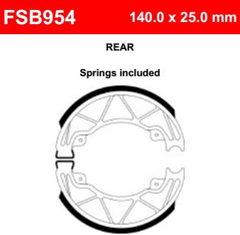 Motorkerékpár fékpofa Ferodo FSB954