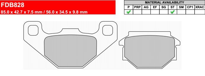 Motorkerékpár fékbetét Ferodo FDB828P