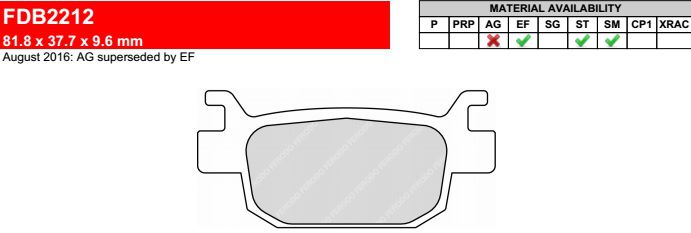 Motorkerékpár fékbetét Ferodo FDB2212