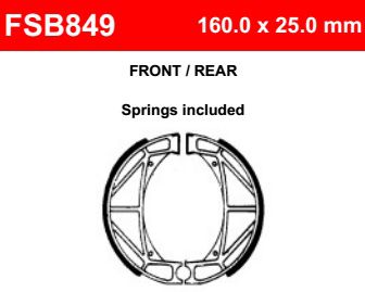 Motorkerékpár fékpofa Ferodo FSB849