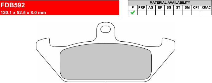 Motorkerékpár fékbetét Ferodo FDB592P