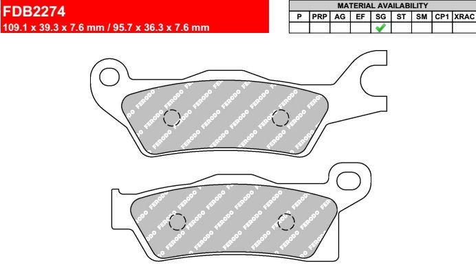 Motorkerékpár fékbetét Ferodo FDB2274