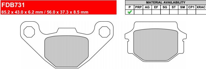 Motorkerékpár fékbetét Ferodo FDB731P