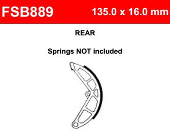 Motorkerékpár fékpofa Ferodo FSB889