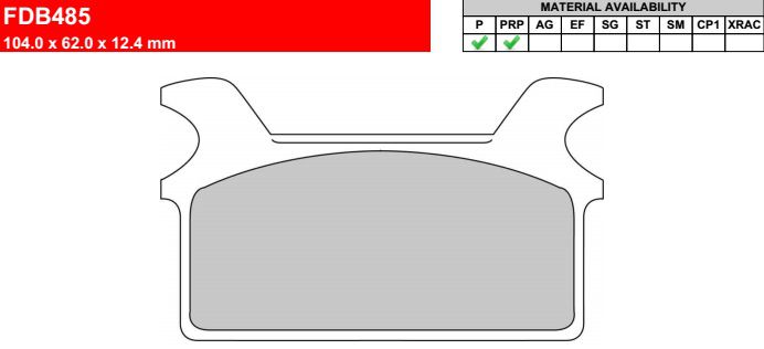 Motorkerékpár fékbetét Ferodo FDB485P