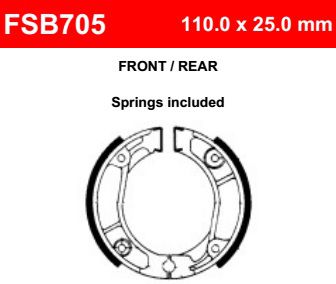 Motorkerékpár fékpofa Ferodo FSB705