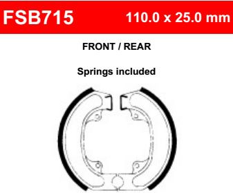 Motorkerékpár fékpofa Ferodo FSB715