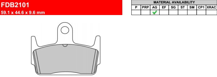 Motorkerékpár fékbetét Ferodo FDB2101AG