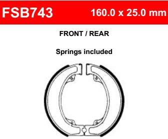 Motorkerékpár fékpofa Ferodo FSB743