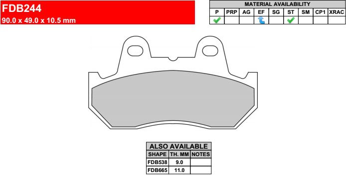 Motorkerékpár fékbetét Ferodo FDB244P