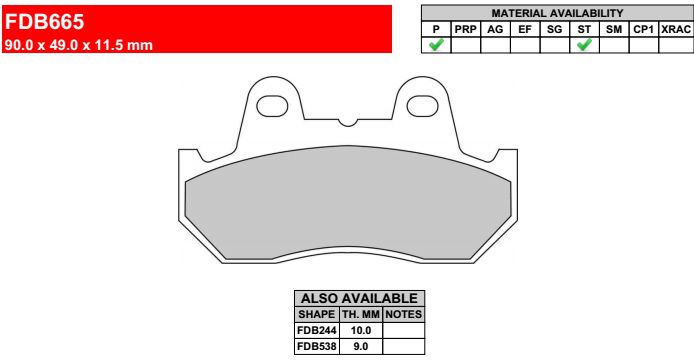 Motorkerékpár fékbetét Ferodo FDB665P