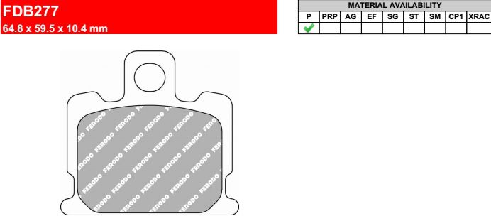 Motorkerékpár fékbetét Ferodo FDB310P