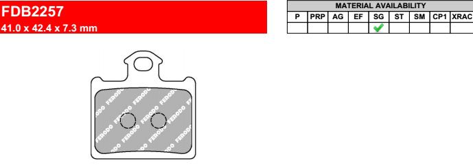 Motorkerékpár fékbetét Ferodo FDB2257