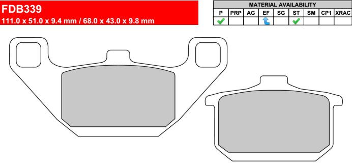 Motorkerékpár fékbetét Ferodo FDB339P