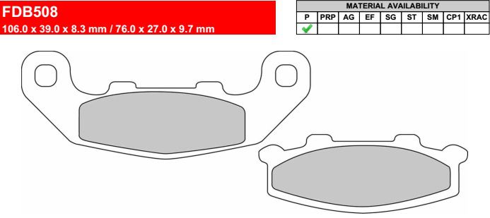 Motorkerékpár fékbetét Ferodo FDB508P