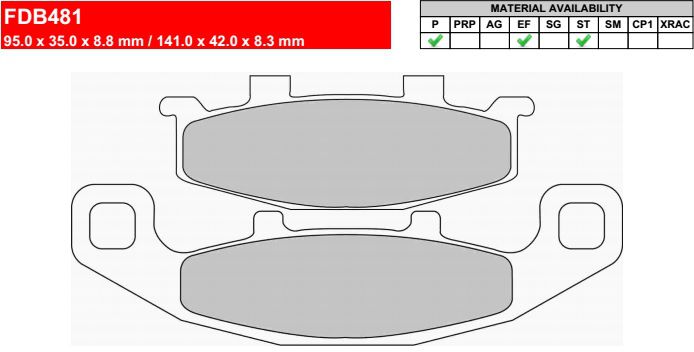 Motorkerékpár fékbetét Ferodo FDB481P
