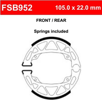 Motorkerékpár fékpofa Ferodo FSB952