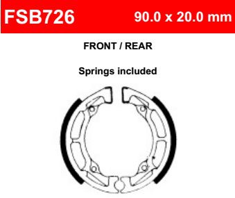 Motorkerékpár fékpofa Ferodo FSB726