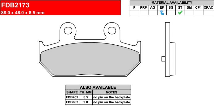 Motorkerékpár fékbetét Ferodo FDB2173