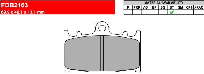 Motorkerékpár fékbetét Ferodo FDB2163