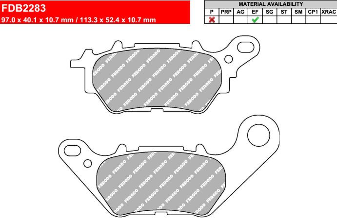 Motorkerékpár fékbetét Ferodo FDB2283
