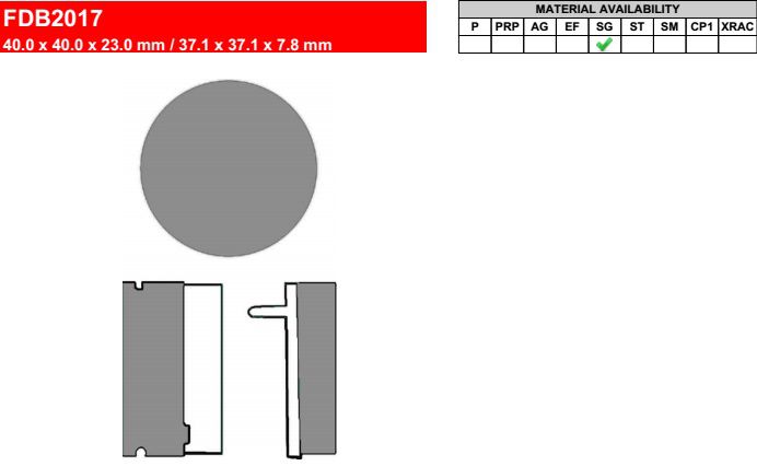 Motorkerékpár fékbetét Ferodo FDB2017