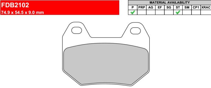 Motorkerékpár fékbetét Ferodo FDB2102ST