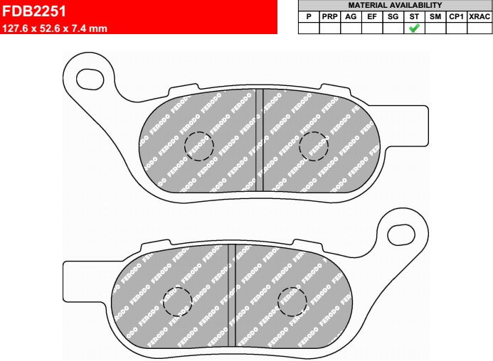 Motorkerékpár fékbetét Ferodo FDB2251ST