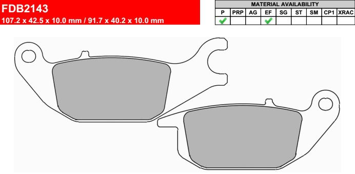 Motorkerékpár fékbetét Ferodo FDB2143