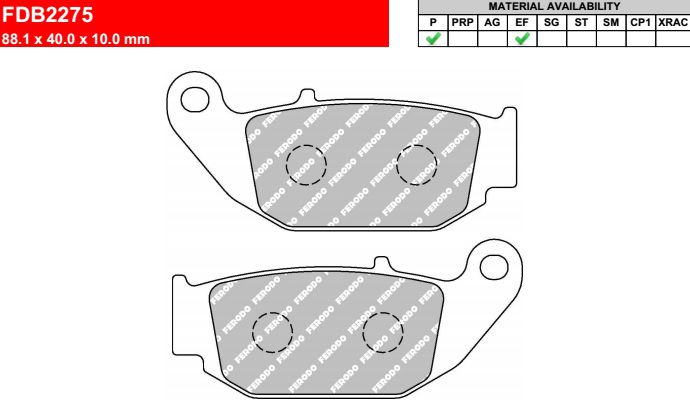 Motorkerékpár fékbetét Ferodo FDB2275