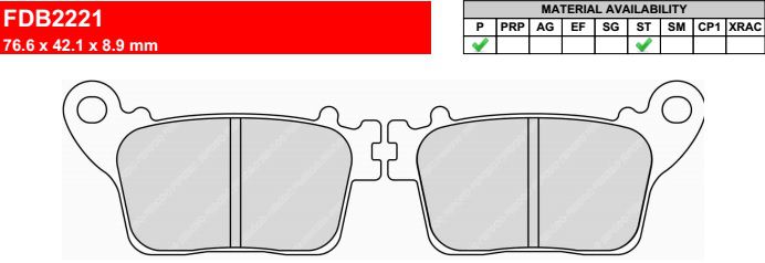 Motorkerékpár fékbetét Ferodo FDB2221ST