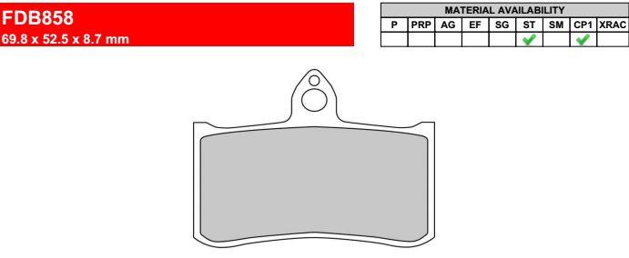 Motorkerékpár fékbetét Ferodo FDB858ST