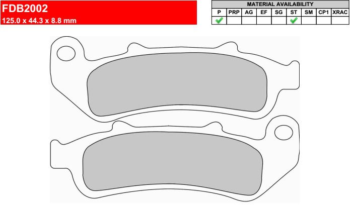 Motorkerékpár fékbetét Ferodo FDB2002ST