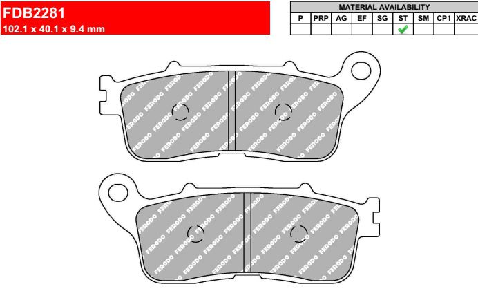 Motorkerékpár fékbetét Ferodo FDB2281ST