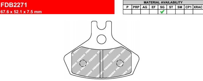 Motorkerékpár fékbetét Ferodo FDB2271SG