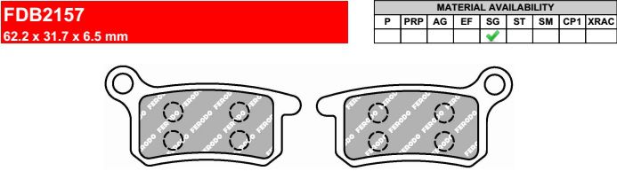 Motorkerékpár fékbetét Ferodo FDB2157SG