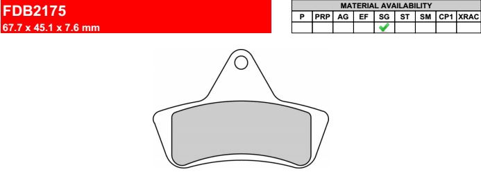 Motorkerékpár fékbetét Ferodo FDB2175SG