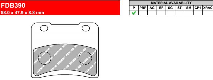 Motorkerékpár fékbetét Ferodo FDB390