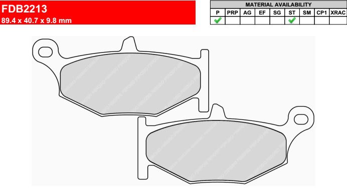 Motorkerékpár fékbetét Ferodo FDB2213ST