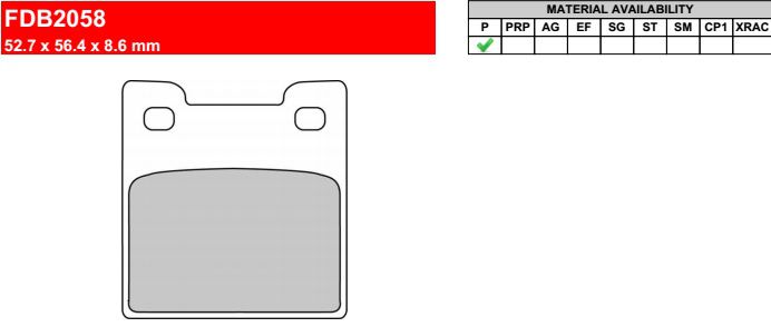 Motorkerékpár fékbetét Ferodo FDB2058