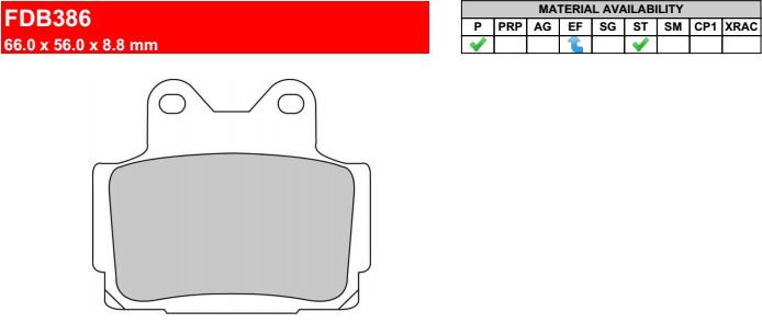 Motorkerékpár fékbetét Ferodo FDB386ST