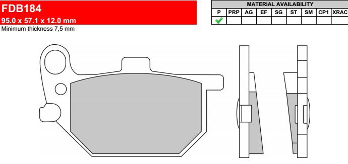 Motorkerékpár fékbetét Ferodo FDB184