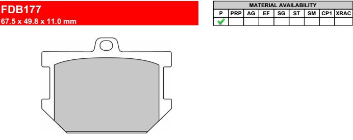 Motorkerékpár fékbetét Ferodo FDB177