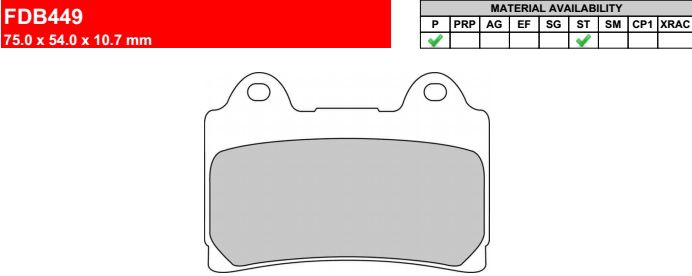 Motorkerékpár fékbetét Ferodo FDB449ST