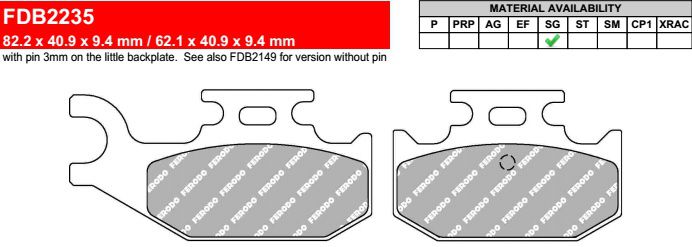 Motorkerékpár fékbetét Ferodo FDB2235SG