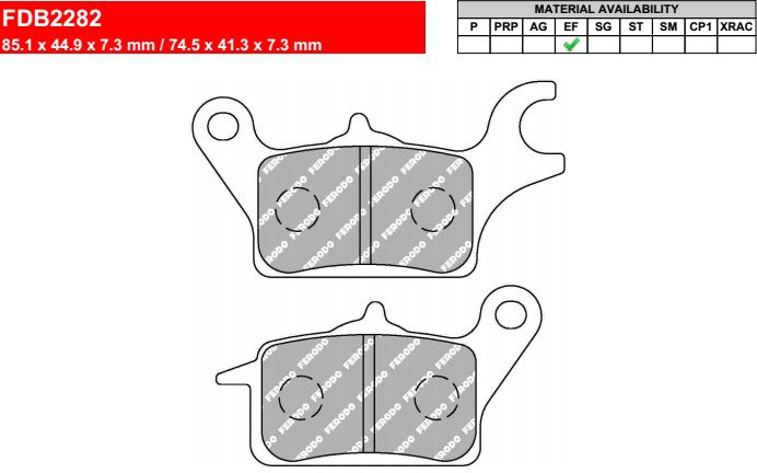 Motorkerékpár fékbetét Ferodo FDB2282