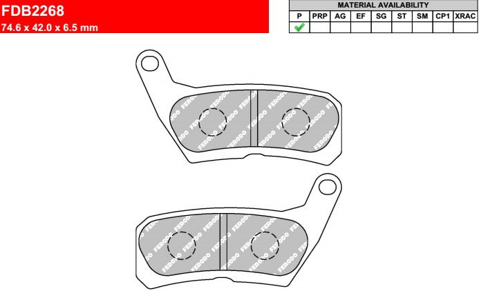 Motorkerékpár fékbetét Ferodo FDB2268