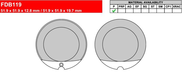 Motorkerékpár fékbetét Ferodo FDB119